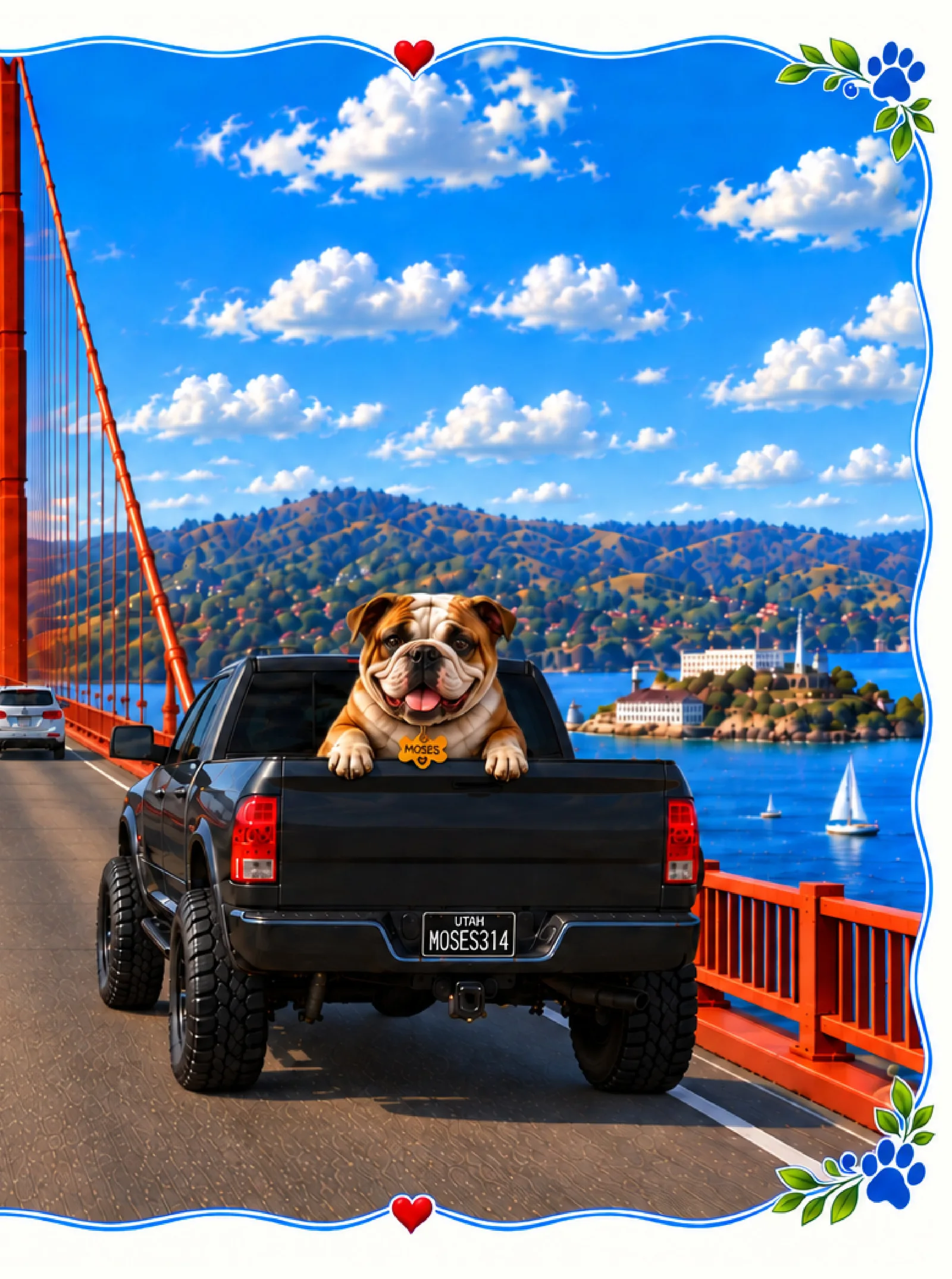 Golden Gate Bridge scene from the book